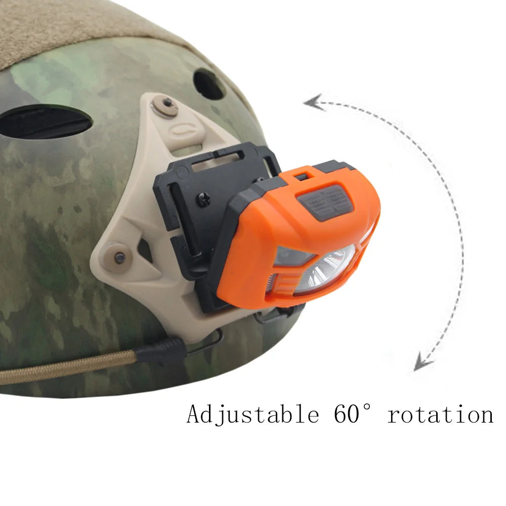 Tactical FAST MICH Helmet Light Induction Headlamp USB Charging Waterproof Signal Lamp Hunting Fishing HeadLight