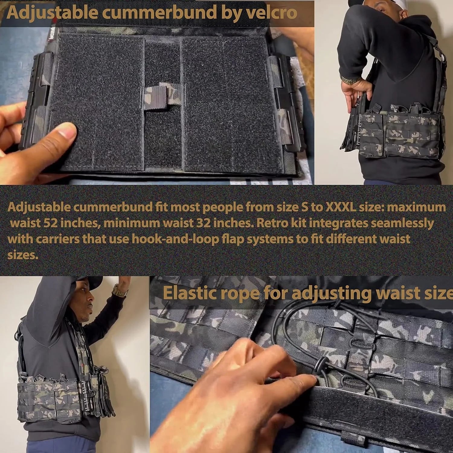 600D Nylon Quick Release Tactical Vest with Multi-Magazine Pouches, Outdoor Hunting Airsoft Plate Carrier