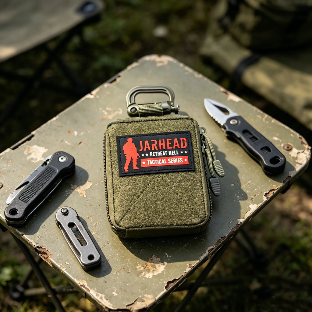 Mini Tactical Molle Utility Pouch Multi-Functional EDC Accessory Bag with Hook-and-Loop for Hunting and Camping