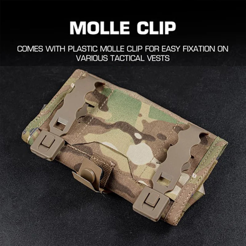 MOLLE Quick Release Phone Pouch with Clip Multi Function Admin Storage for Hunting Airsoft Vest Backpack Camping EDC Accessories