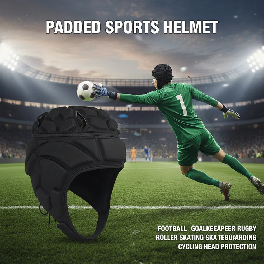 Professional Shock-Absorbing Protective Head Guard Soccer Goalkeeper Rugby Helmet Riding Cap for Skiing Skateboarding Baseball