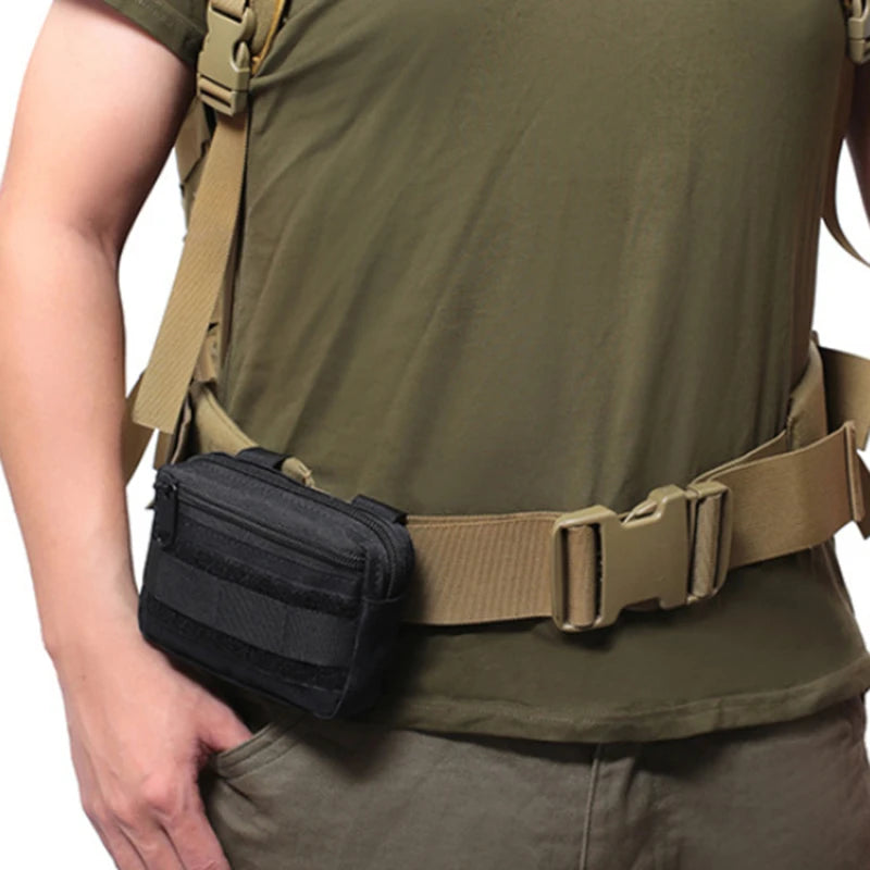Oxford MOLLE Waist Belt Pack EDC Hip Fanny Pouch Utility Tool Holder for Camping Hunting Outdoor Sports Men's Waist Bag