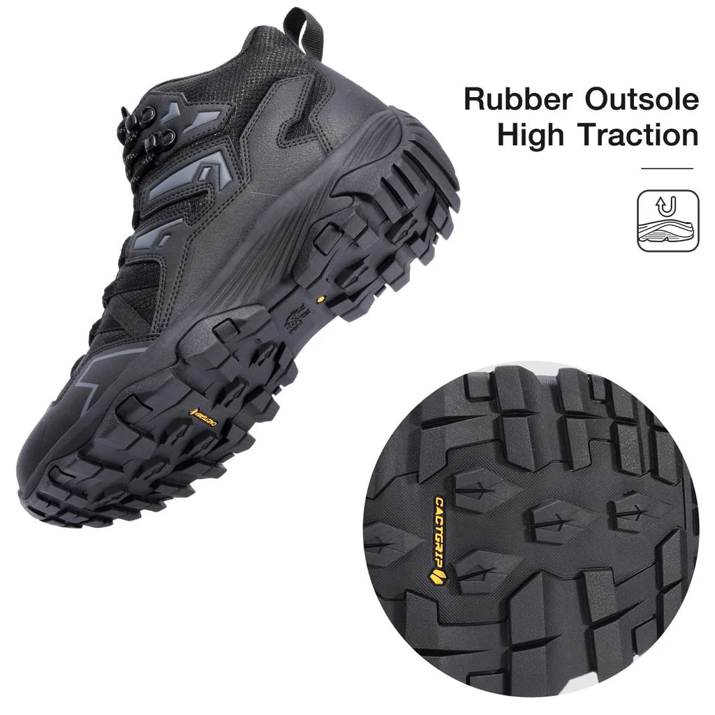 GOLDEN CAMEL Waterproof Hiking Boots Outdoor High Ankle Boots Non-slip Wear-resistant Trekking Shoes for Men Lightweight