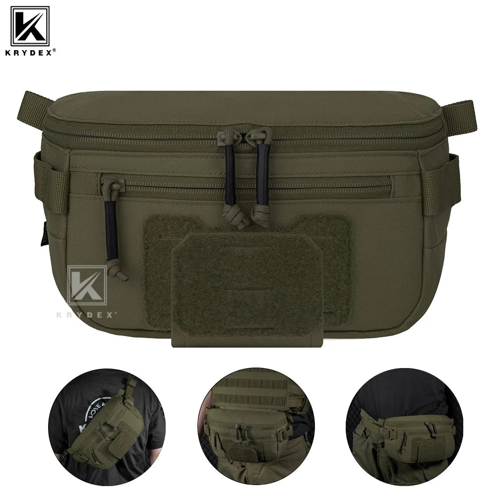 KRYDEX Tactical 3-in-1 Convertible Pouch Hanger Drop Pouch Multi-Function Sling Tool Bag Waist Fanny Pouch Abdominal Pack
