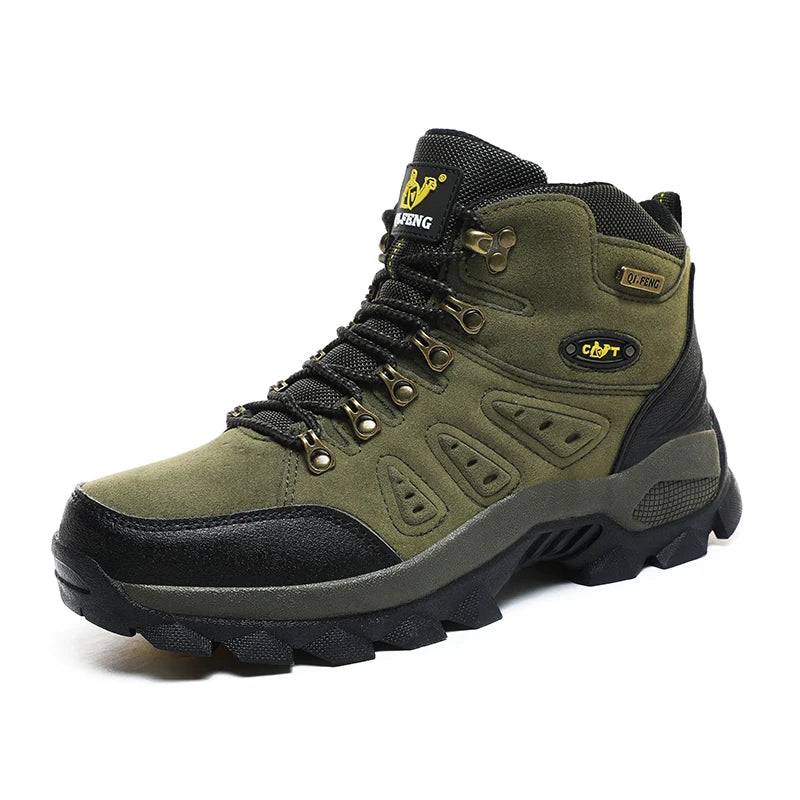 Men Climbing Shoes Autumn High Top Outdoor Non Slip Desert Boots Male Fashion Mountain Walking Cushioning Comfort Sneakers