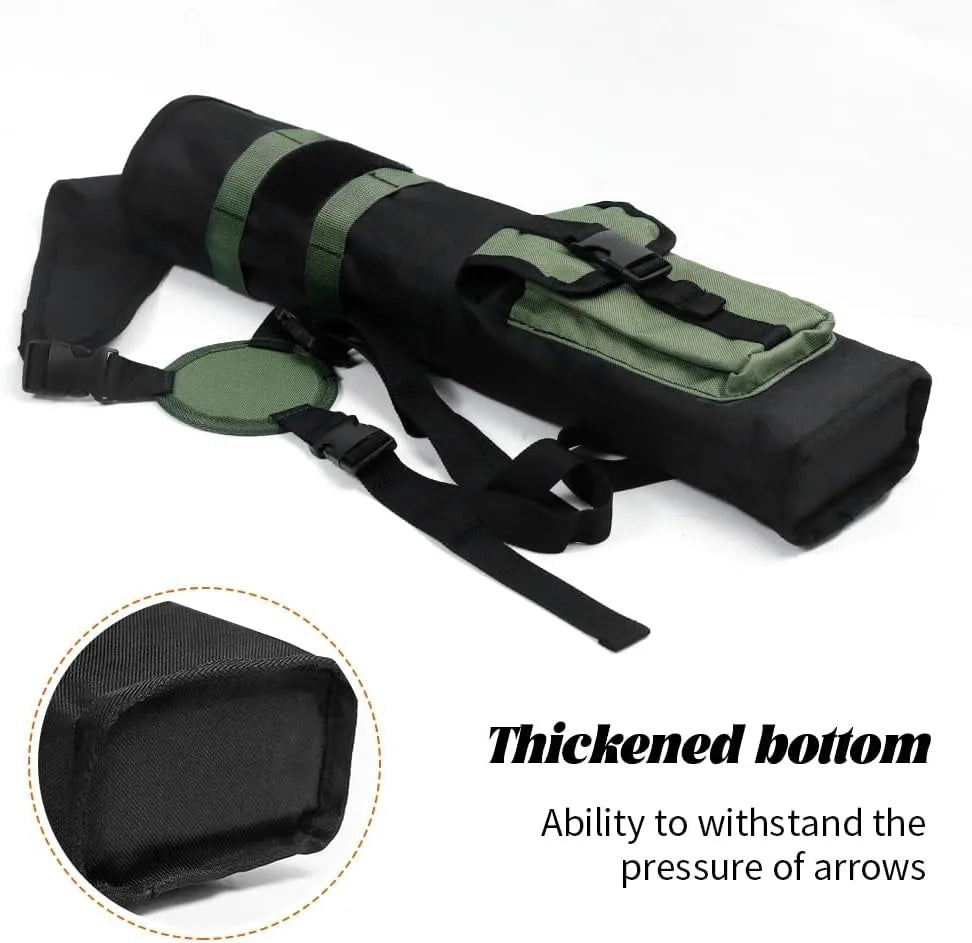 Archery Quiver for Arrows Multi-Function Back with Molle System Tactical Arrow Holder Archery Bag Accessories and Pockets