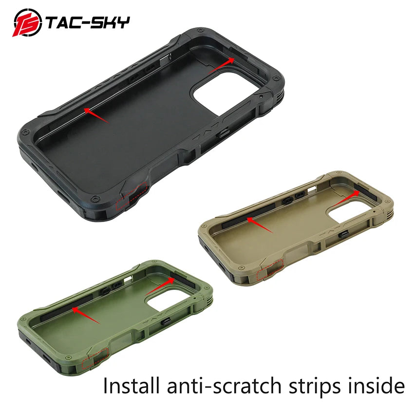 TS TAC-SKY Tactical Phone Mount Plate for The IPhone 16 Pro Max, for Outdoor Hunting Tactical MOLLE Vest, Drop-resistant Durable