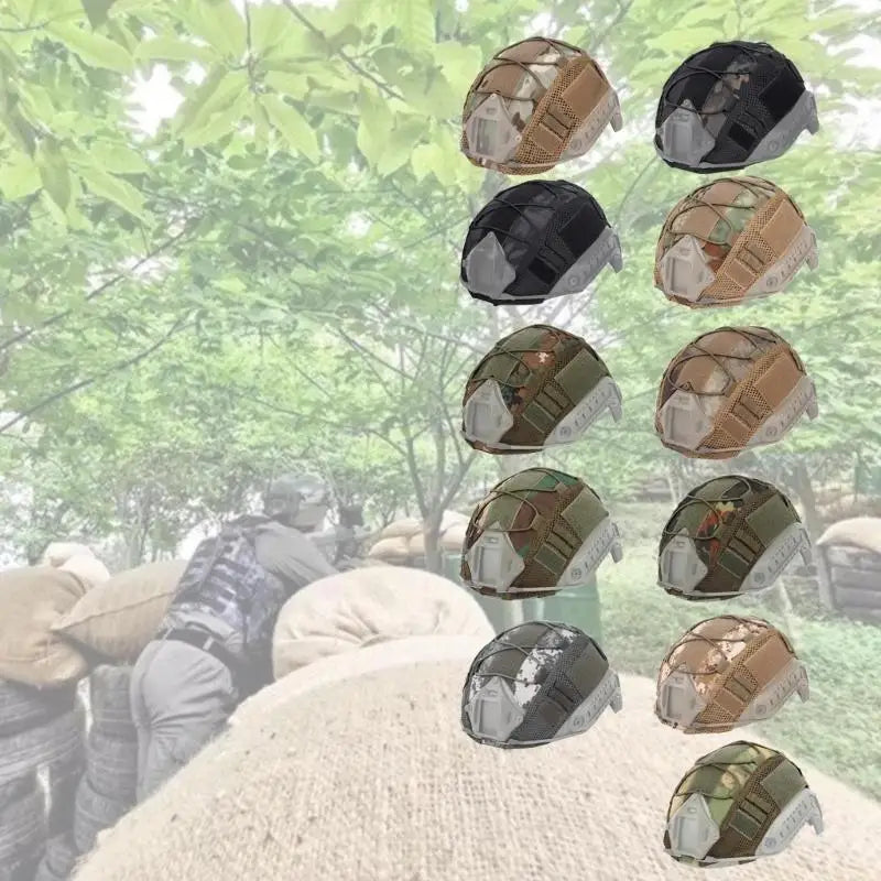 M5TC Helmet Cover 500D Fast Helmet Cover Camouflage Helmet Cover for Airsoft Helmet, Paintball Gear