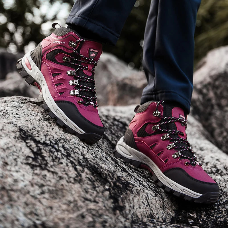 Outdoor Hiking Boots Men's Women's Spring And Autumn Hiking Wear-resistant Mountain Sports Boots Hunting Sports Shoes
