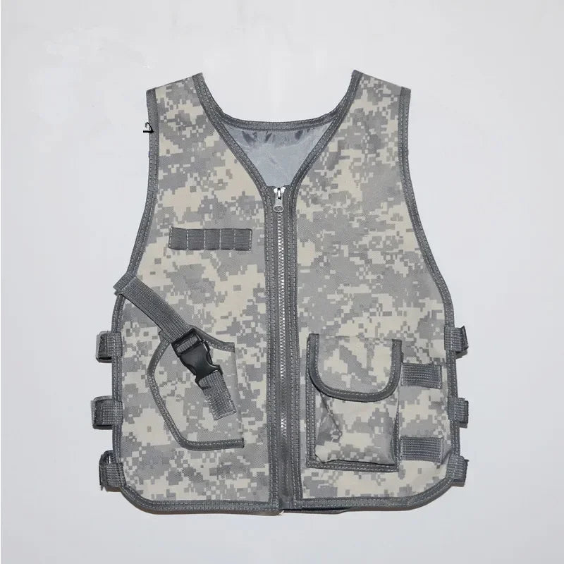 Hunting Kids Camouflage Hunting Clothes Boy Hiking Equipment Chirdren Tactical  Vest Cosplay Costume Airsoft Sniper Uniform