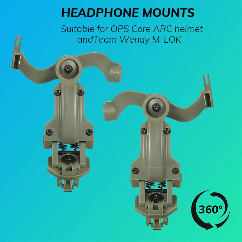 Shooting Headset Bracket Rail Mount Kit ARC Helmet Rail Adapter for OPS Core ARC and Team Wendy