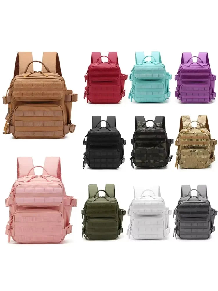 9L Sport Backpack MOLLE 3 Day Bug Out Bag Mini Outdoor Pack for Women Men EDC Camping Hiking Rucksack