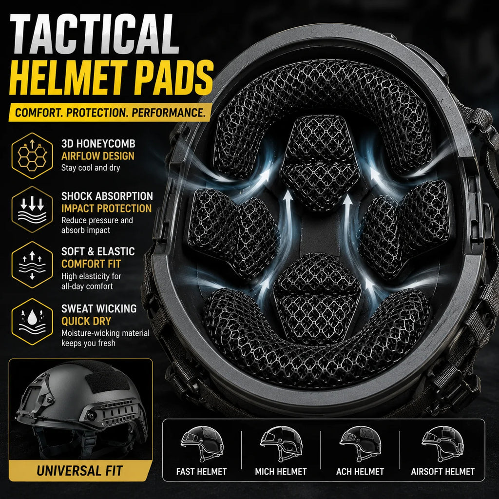 3D Lattice Breathable Helmet Lining with Heat Dissipation and Comfortable Shock-Absorbing Pad Tactical Helmet Heat Dissipation P