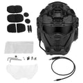 W-Ronin II Tactical Assault Helmet Motorcycle Full Face Protective Helmet with Communication Headset,Anti-fog Fan,Flip Mask