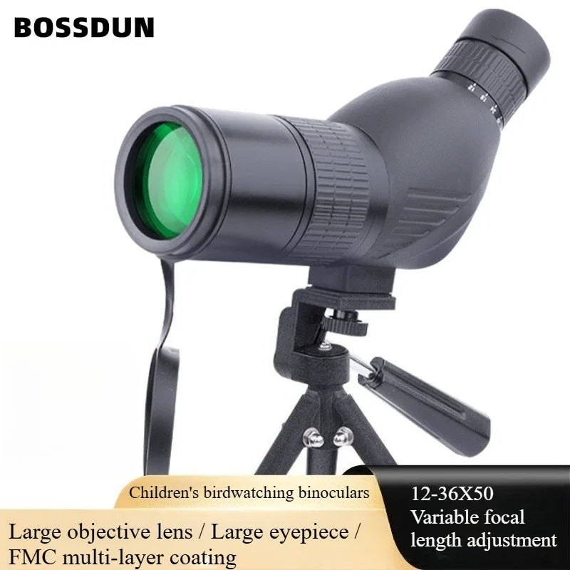 BOSSDUN Single-lens Telescope - 12-36x High-power High-definition Bird-watching, Star-watching and Target-watching Telescope