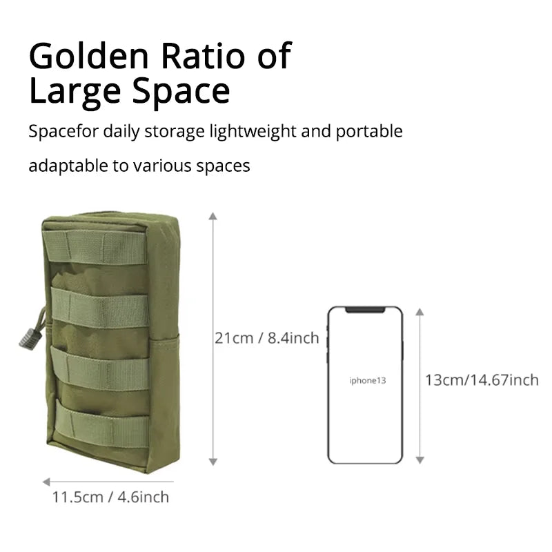 Outdoor Tactical Molle Waist Bag Oxford Storage Fanny Pack for Hunting Backpack Tactical Vest Attachment,EDC Pouch