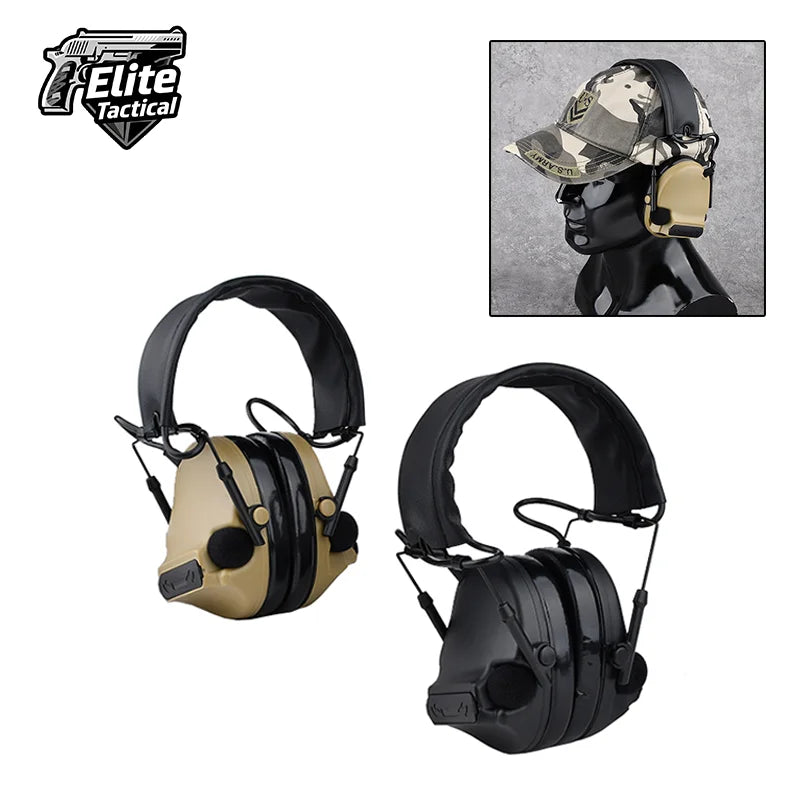Tactic Military Pickup AndAdaptive Noise Canceling Reduction Aviation Headset Outdoor Communication Headset Protection Earmuffs