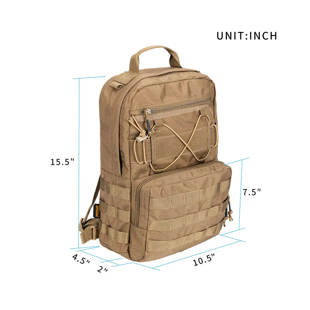 Tactical Hydration Backpack 15L Bladder Bag Hiking Biking Running Backpacks Molle Camping Men's Backpacks(No Water Bag Included)