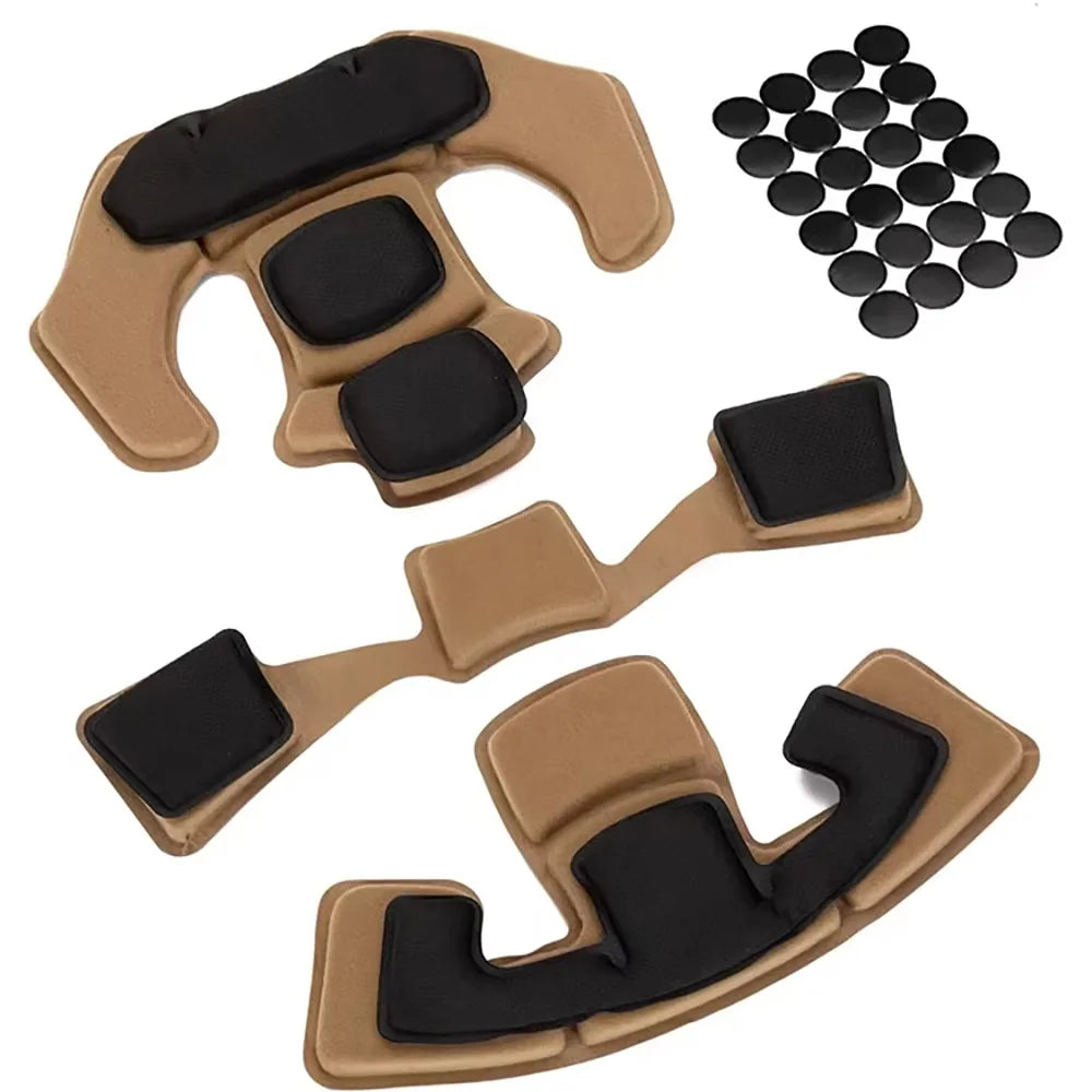 BOOIU Tactical Helmet Protective Pads Memory Foam Pad Buffer Head Pad for Airsoft CS Wendy Fast MICH Helmet Accessories