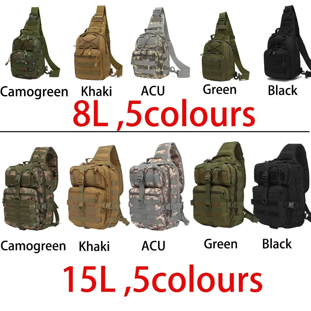 8L/15L Outdoor Tactical Bag Backpack Military Sport Bag Pack Sling Shoulder Backpack Tactical Bag for Every Day Carry