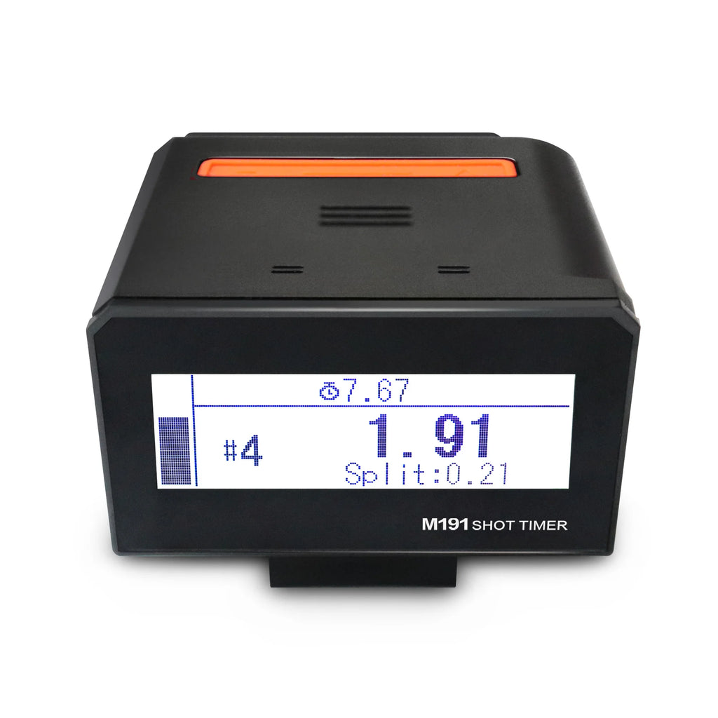 Shot Timer for Shooting, IPSC/USPSA/IDPA Practice Tool, Vertical Screen, 9 Sensitivity, 72H Battery, Par/Delay Modes, One-Hand