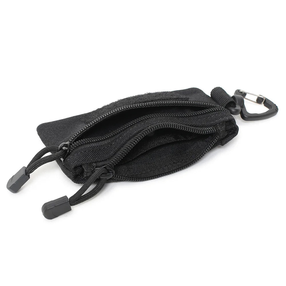 1pc Outdoor Sports Men Tactical EDC Wallet Portable Coin Pouch Key Bag Waist Bag Durable Card Bag Zipper Wallet Accessory Bag
