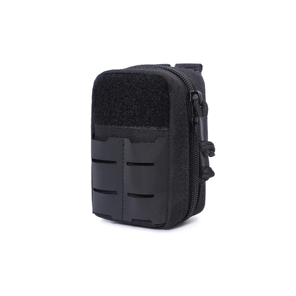 Tactical Mini Belt Pouches, Multi-Purpose Small Battery Case Compact Utility EDC Card Slot Holder Waist Bags Military Molle Pack