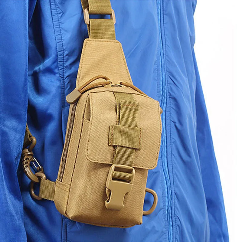 Outdoor Small Anti-theft Camouflage Chest Bag Hiking Crossbody Bag Nylon Hunting Fishing Camping Cycking Shoulder Bag