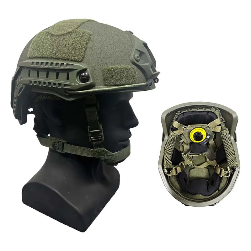 Kevlar Tactical Helmet ACH High Cut Helmet High Quality Ballistic Helmet NIJ IIIA FAST Wendy's Suspension Pad Safety Helmet