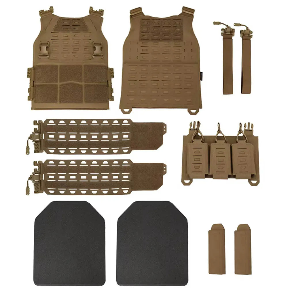 Men's Quick-Release Tactical Vest Lightweight Modular 3D Breathable Outdoor Training Vest for Shooting Hunting Hiking Camping
