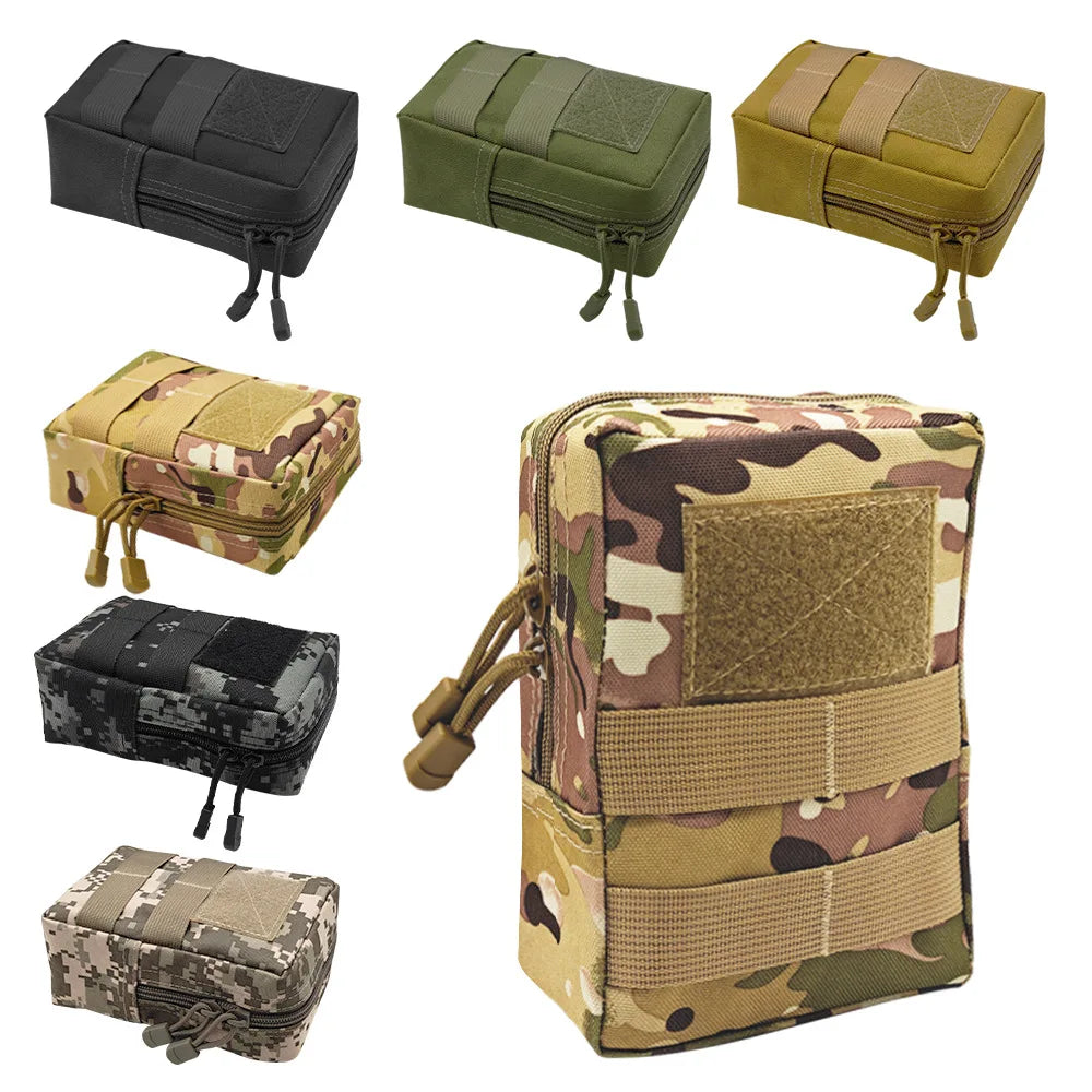 Tactical MOLLE Waist Bag EDC Utility Pouch Multi Pocket Belt Fanny Pack For Hunting Camping