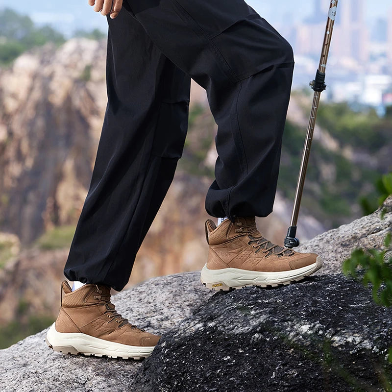 GOLDEN CAMEL high-top Hiking Shoes for Men Wear-resistant Non-slip Men's Tactical Boots Height-enhanced Anti-collision 2025