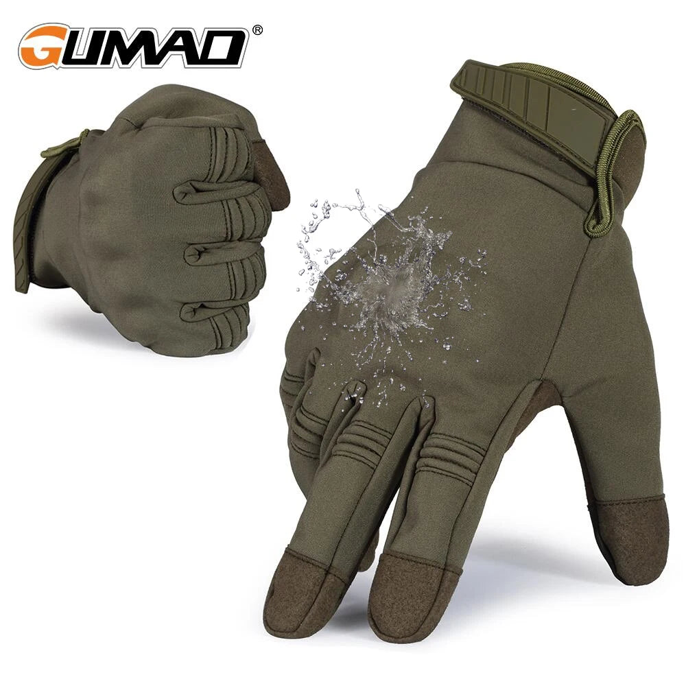 Tactical Gloves Touch Screen Full Finger Glove Hard Shell Fleece Combat Airsoft Hunting Hiking Bicycle Cycling Ski Anti-skid Men