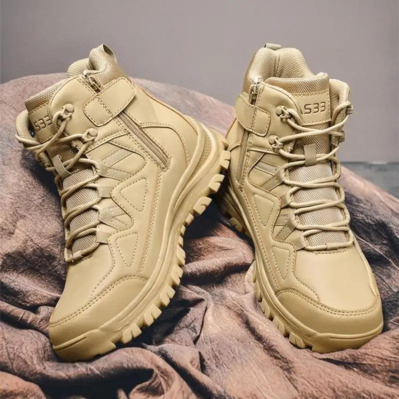 Men'S Mid Cut Duty Boots Outdoor Sports Men'S Boots Lightweight Work Boots For Men Breathable And Non-Slip Size 39-46