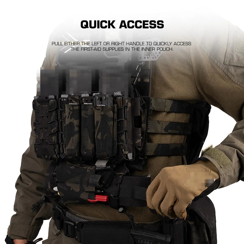 Outdoor Medical First Aid Pouch IFAK Trauma Kit EDC Storage Bag for Camping Hiking Emergency Survival Gear