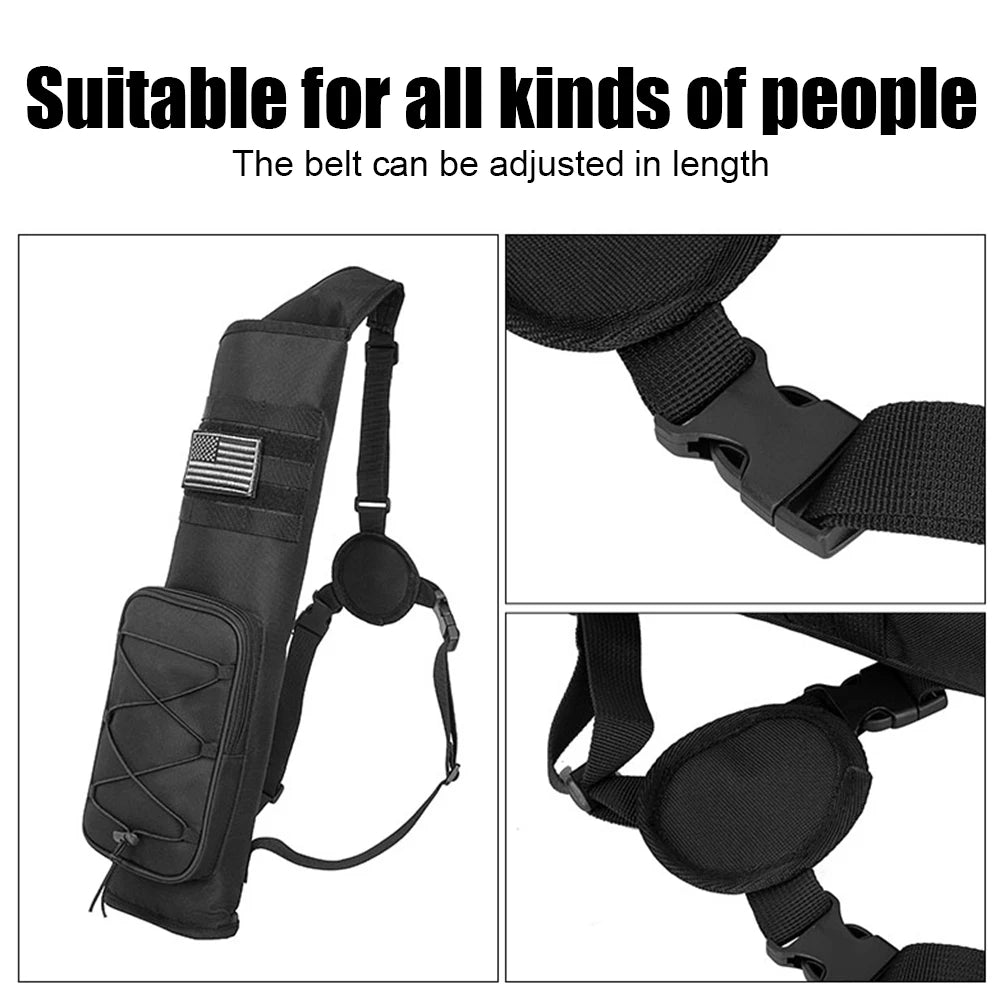 Archery Quiver Holder Bag Bottom Thickening Bow Storage Bag Adjustable Strap for Outdoor Archery Hunting Accessories