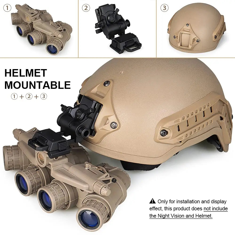 BOOIU L4G24 NVG Helmet Metal/Nylon Mount Holder Night Vision Goggles Mount Outdoor Sport Tactical Helmet Bracket For PVS15/18