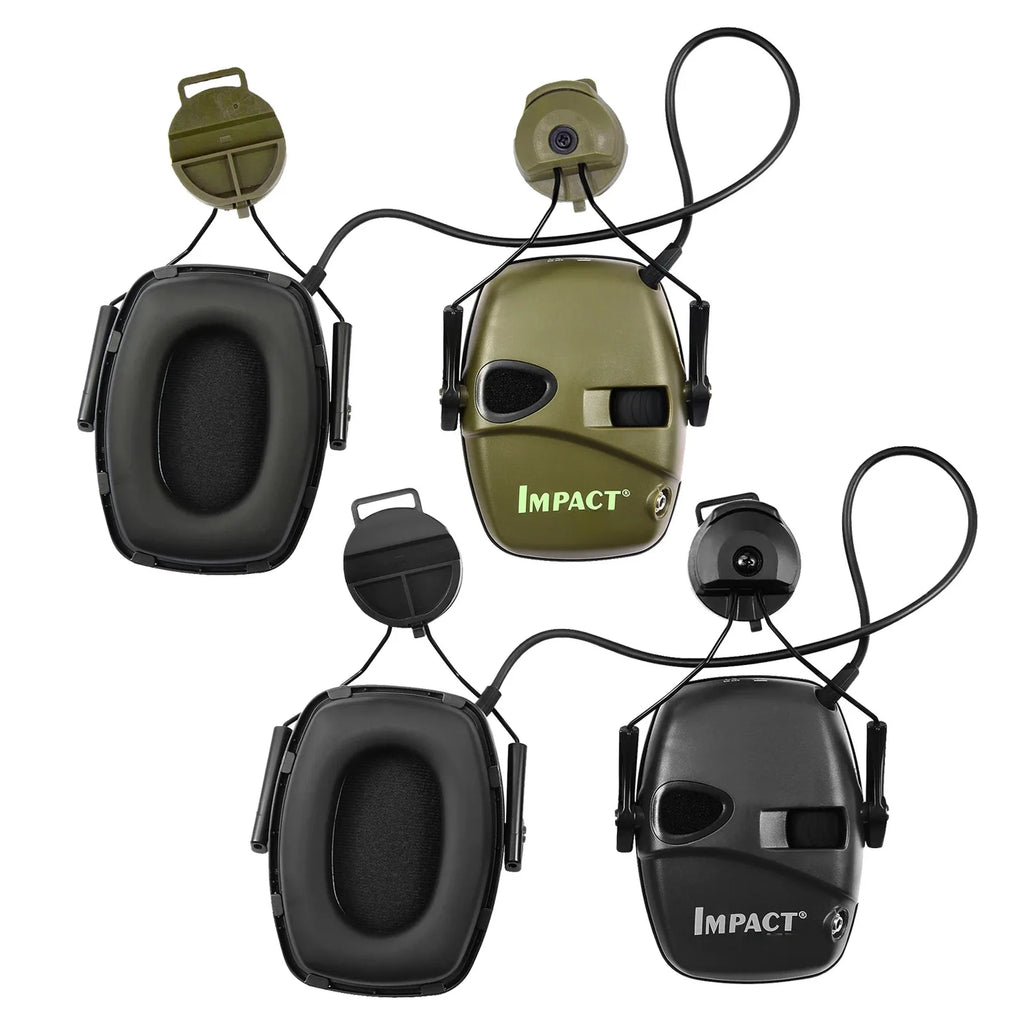 Electronic Shooting Headset Active Electronic Earmuff Ear Protect Noise Reduction Helmet Mounted Version Tactical Headphones