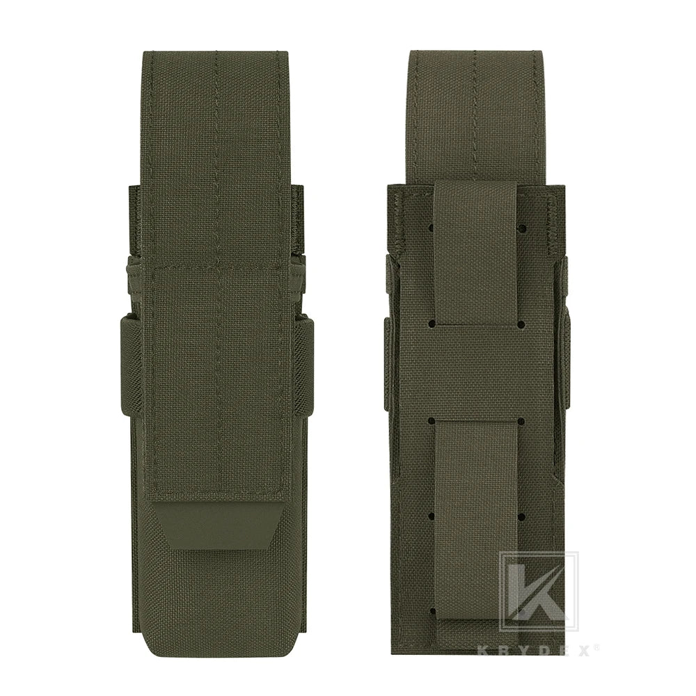 KRYDEX Tactical Flashlight Holster Pouch Low Profile Modular Multi-Function Tool Bag Outdoor Sport Camping Hunting Accessories