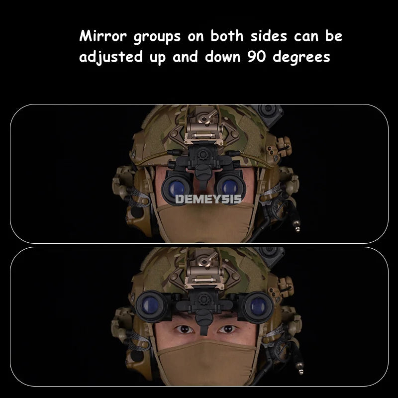 Tactical Helmet NVG AN-PVS31 Dummy Model Dual-Tube Binocular Night Vision Goggles Dummy Props Helmets No Function Model