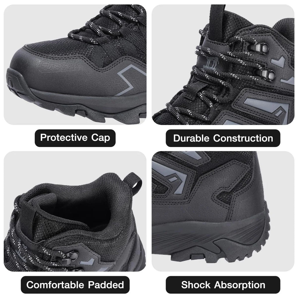GOLDEN CAMEL Waterproof Hiking Boots Outdoor High Ankle Boots Non-slip Wear-resistant Trekking Shoes for Men Lightweight