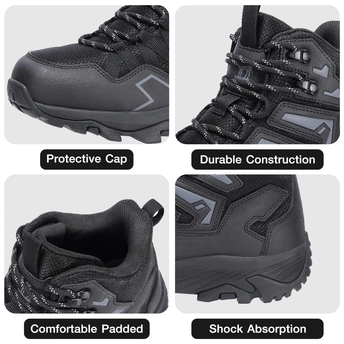 GOLDEN CAMEL Waterproof Hiking Boots Outdoor High Ankle Boots Non-slip Wear-resistant Trekking Shoes for Men Lightweight