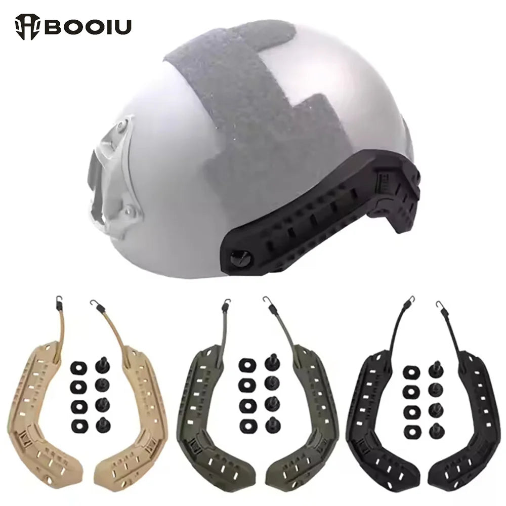 BOOIU Tactical FAST Helmet Side Guide Rail ARC Airsoft Helmet Mount Guide Rail Hunting Safety Helmet Accessories