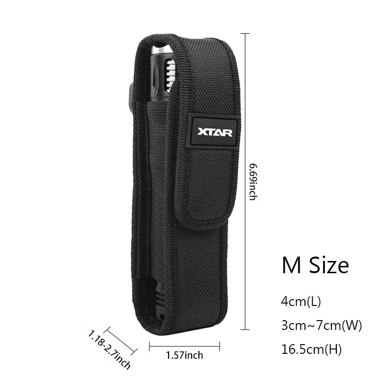 5"-8" XTAR T220 Fenix Flashlight Pouch Molle LED Torch Holster Outdoor Work Hunting Camping Hiking Multitool Flashlight Pouch