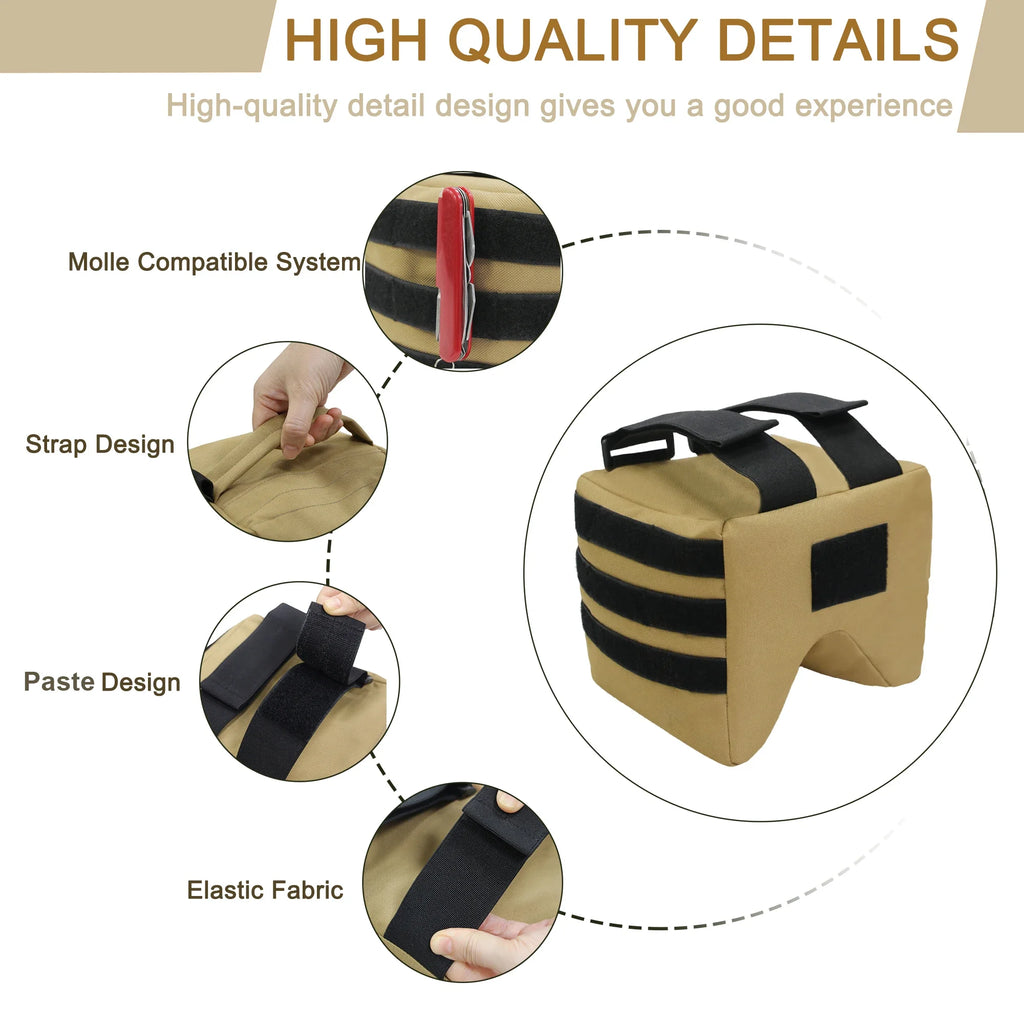 Durable Un-Filled Shooting Rest Bag Target Stand Large Size Sand Bag Bench for Hunting Photography Versatile Support Sandbag