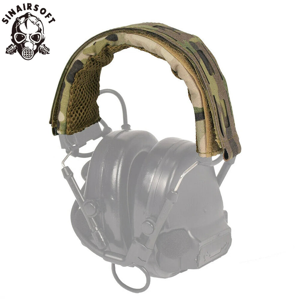 Tactical Headset Cover With D-Buckle Hanger MOLLE Universal Headset Cover Camouflage Durable Headset Cloth Hunting Shooting