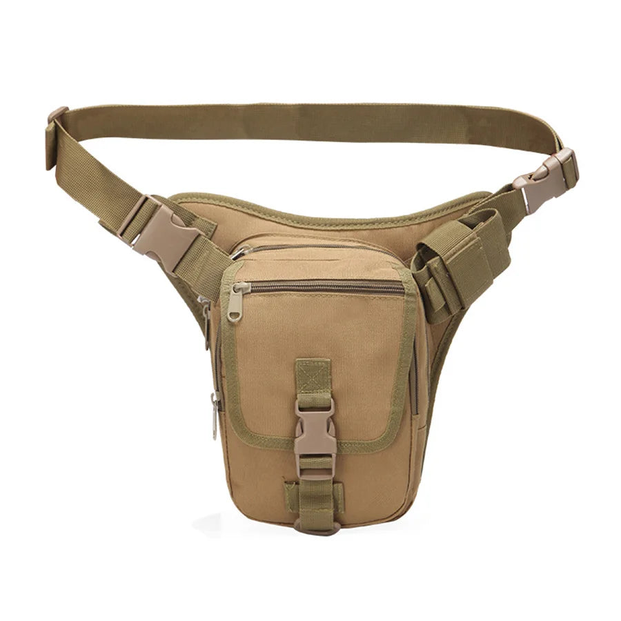 New Outdoor Camouflage Training Leg Bag Camping Small Waist Bag Mountaineering Cycling Multi functional Waterproof Waist Bag