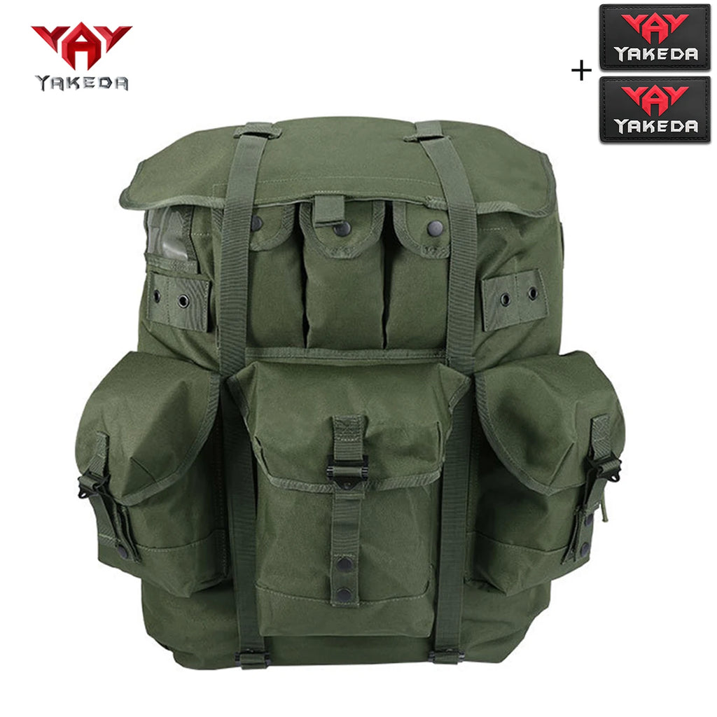 YAKEDA large capacity outdoor hunting backpack with metal frame, widened and thickened pressure reducing shoulder strap