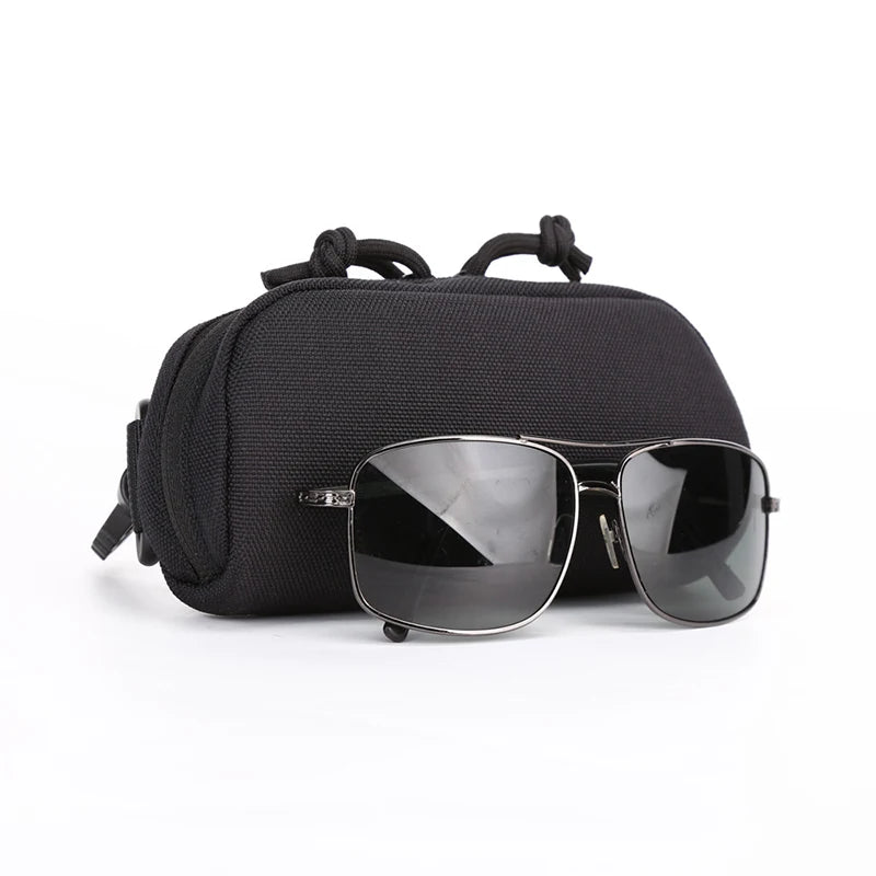 Tactical Molle Glasses Pouch Sunglasses EDC Waist Pack Utility Outdoor Hunting Accessories Organizer Eyeglasses Case Bag