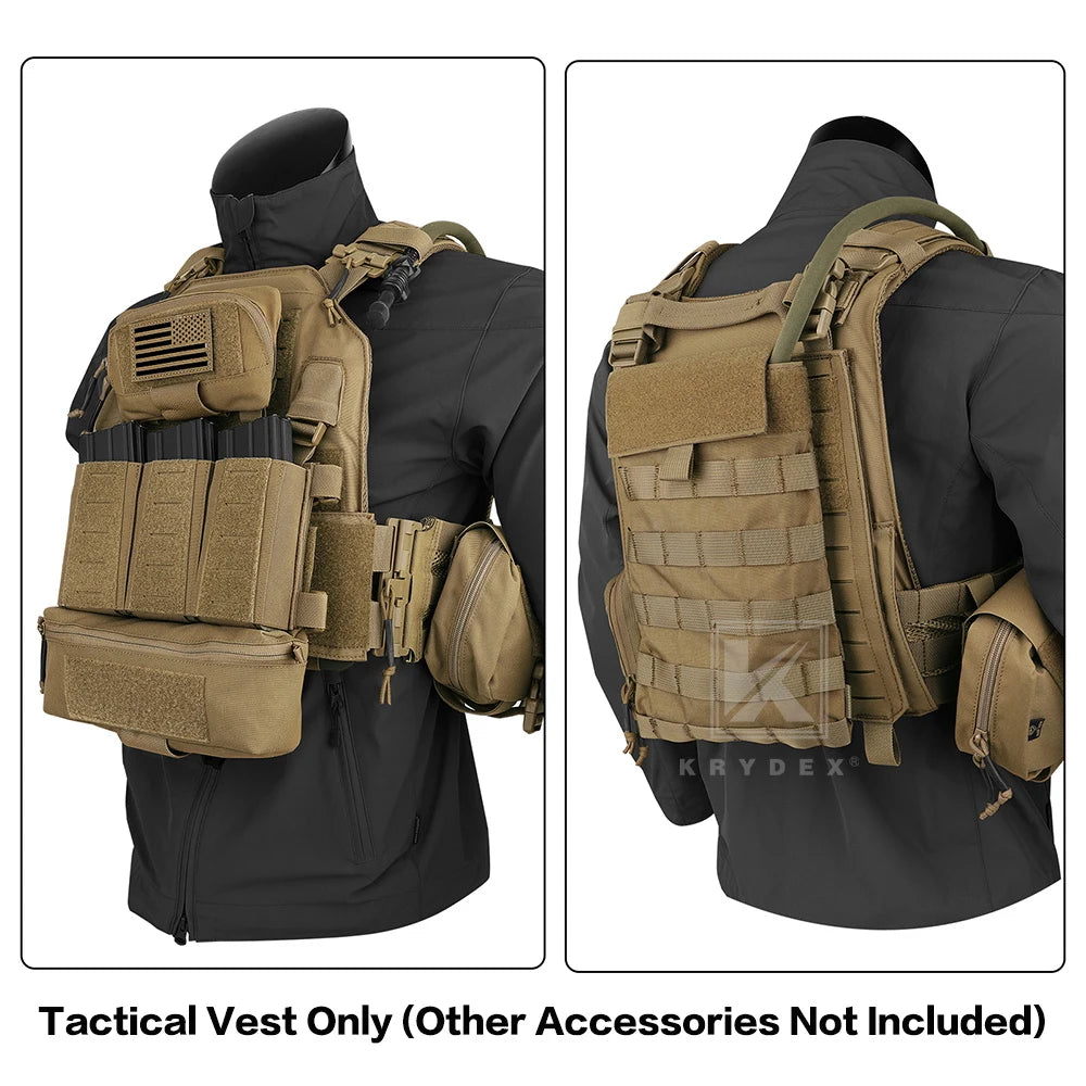 KRYDEX Tactical LAVC Laser Cut Molle Plate Carrier Body Armor Airsoft Outdoor Combat Men Vest